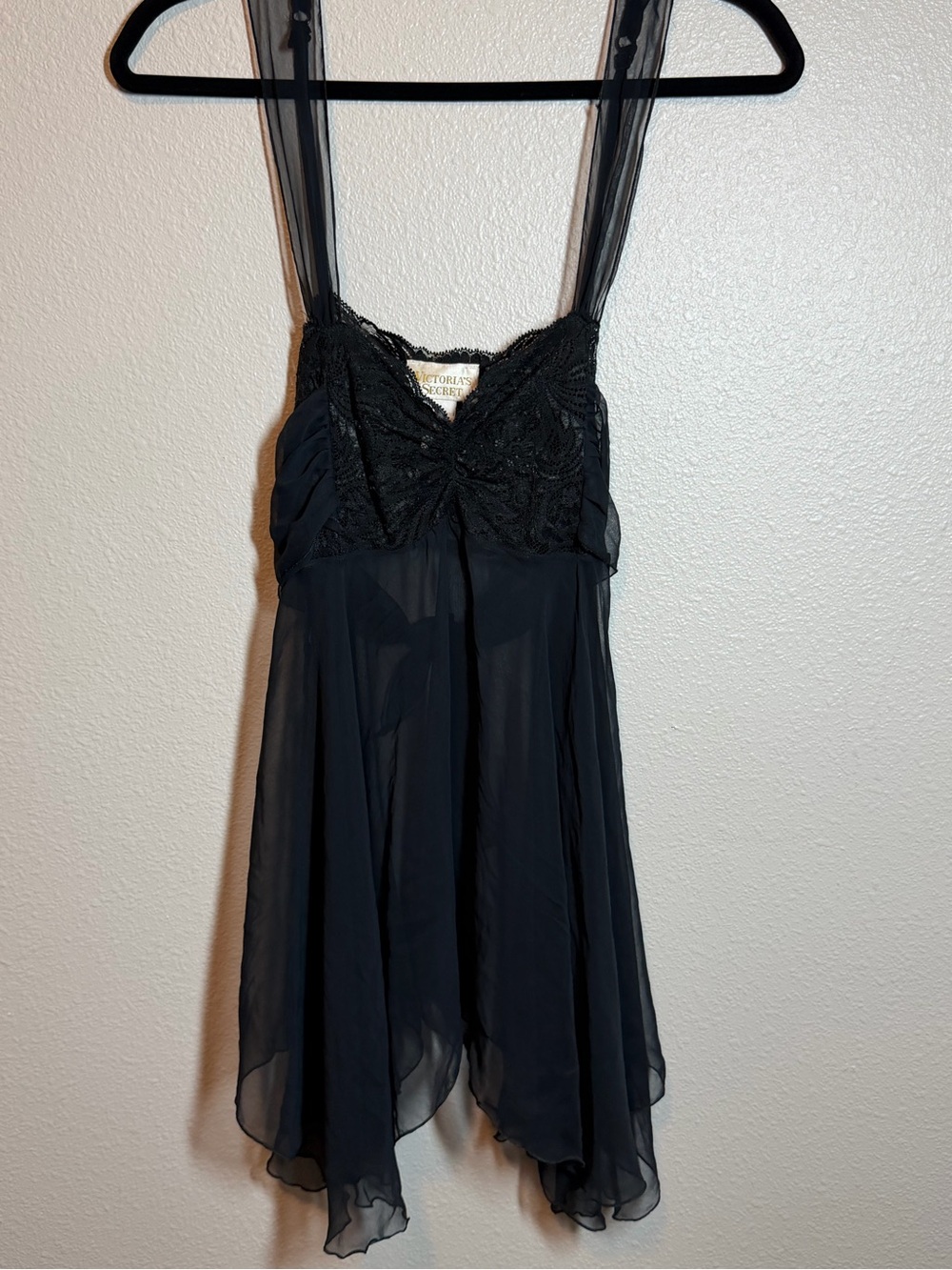 Victoria Secret Gold Label Baby Doll Top dress fairy Y2k slip VINTAGE lingerie